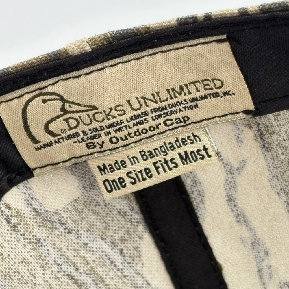 Ducks Unlimited Mossy Oak Bottomland Camo Hat Adjustable Hunting Cap NWT - Picture 9 of 10